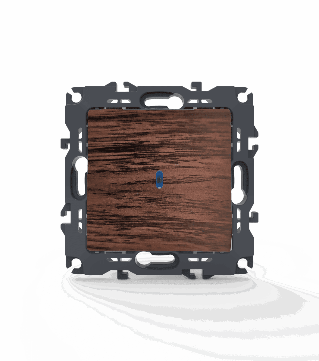 Prime Διακοπτησ Αλερετουρ & Led Λυχνια Ελεγχου (Ον-Ον) Με Κλιπ 1P 10Ax 250Vac Ip20 Ξυλο - Image 2