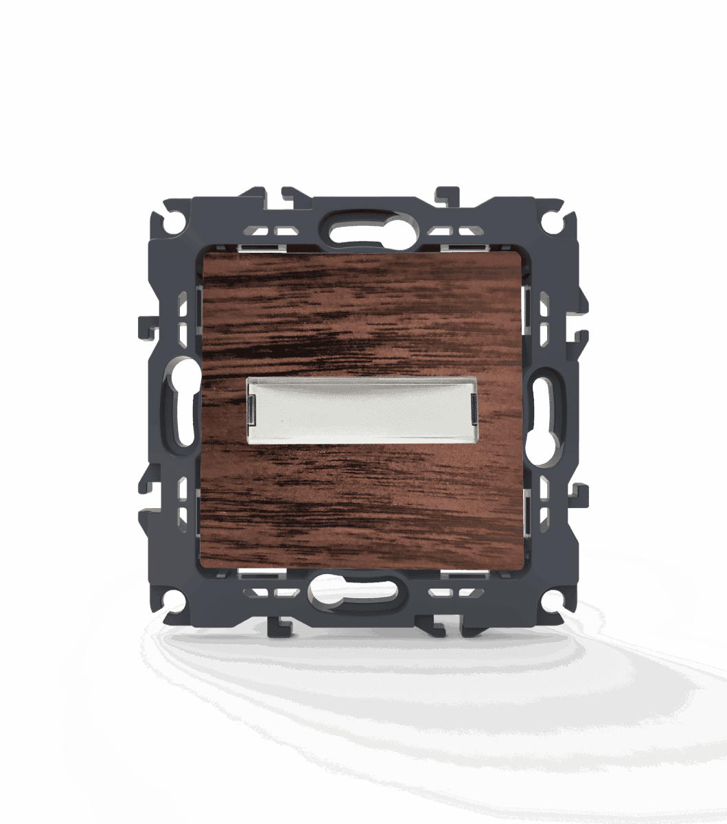 Prime Μπουτον Επιγραφησ & Led Λυχνια (12Vac) Με Κλιπ 1P 10A 250Vac Ip20 Ξυλο - Image 2