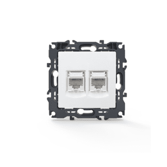 Prime Πριζα Τηλεφωνου 2Xrj11 Cat3 Ip20 Λευκη