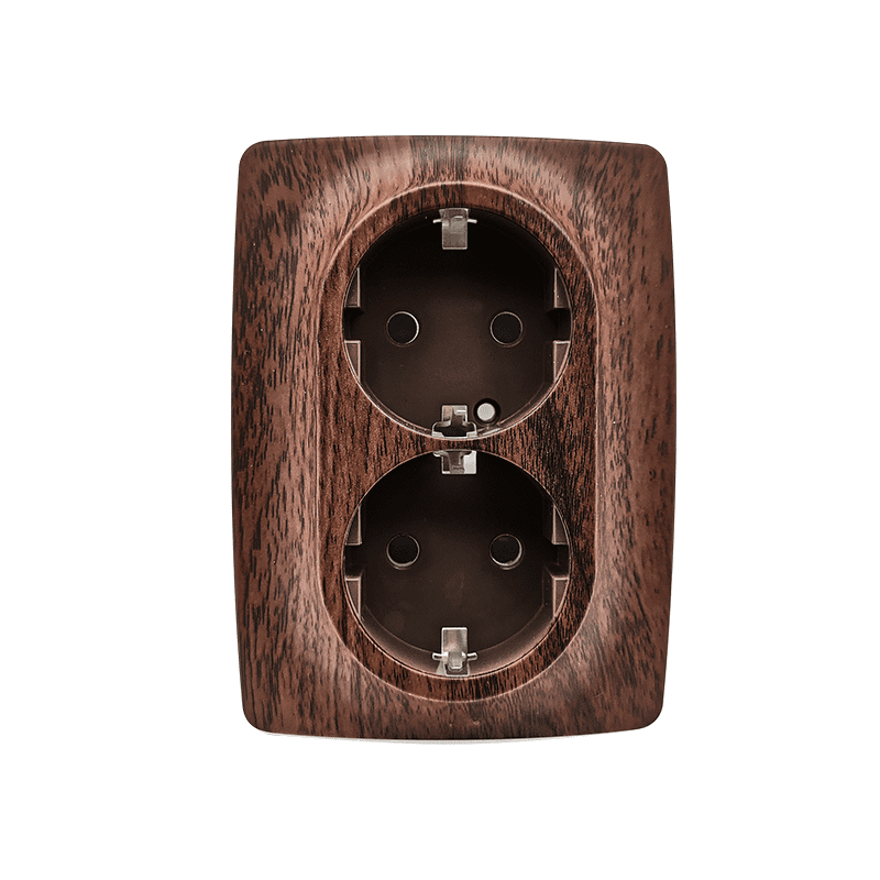 Prime Πριζα Σουκο Ασφαλειασ 2X2P+E 16A 250Vac Ip20 Ξυλο