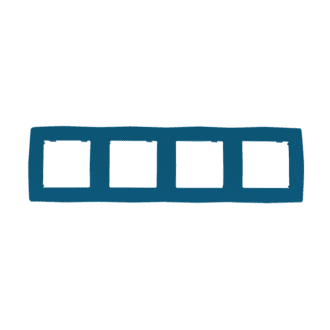 Prime Πλαισιο 4 Θεσεων Ip20 Γαλαζιο