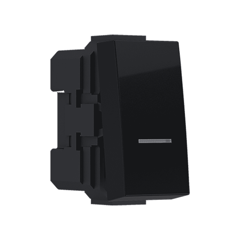 Modys Μπουτον Απλο Μαυρο Ματ 1 Στ. 1P 10A 250Vac Ip20