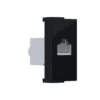 Modys Πριζα Δικτυου Μαυρη Ματ 1 Στ. Rj45 Cat.6 Με Θωρακιση Ip20