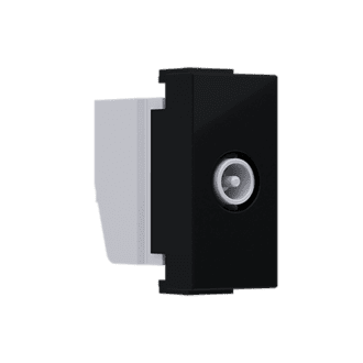 Modys Πριζα Τηλεορασησ Τv-R Τερματικη 1 Στ. Μαυρη Ματ Ip20