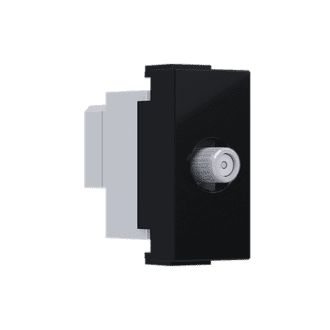 Modys Πριζα Δορυφορικη Sat Τερματικη 1 Στ. Μαυρη Ματ Ip20