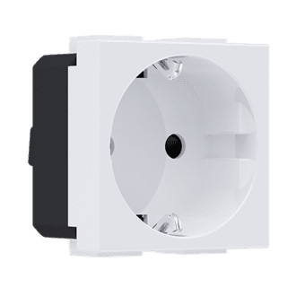 Modys Πριζα Σουκο Λευκη 2 Στ. 2P+E 16A 250Vac Ip20