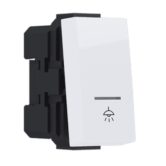 Modys Μπουτον Με Ενδειξη & Συμβολο Λυχνια Λευκο 1 Στ. 1P 10A 250Vac Ip20