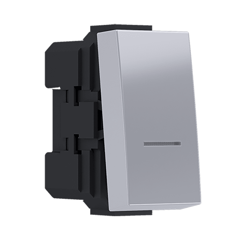 Modys Διακοπτησ Αλερετουρ Ελεγχου Ασημι 1 Στ. 1P 10Ax 250Vac Ip20