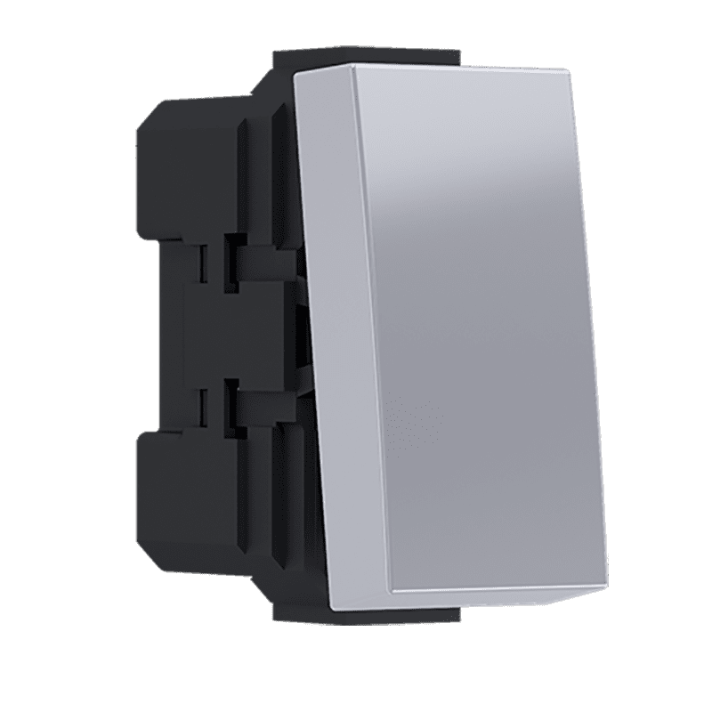 Modys Διακοπτησ Μεσαιοσ Αλερετουρ Ασημι 1 Στ. 1P 10Ax 250Vac Ip20