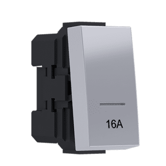 Modys Διακοπτησ Διπολικοσ (0-1) 16Α Με Ενδειξη Ασημι  1 Στ. 2P 16Ax 250Vac Ip20