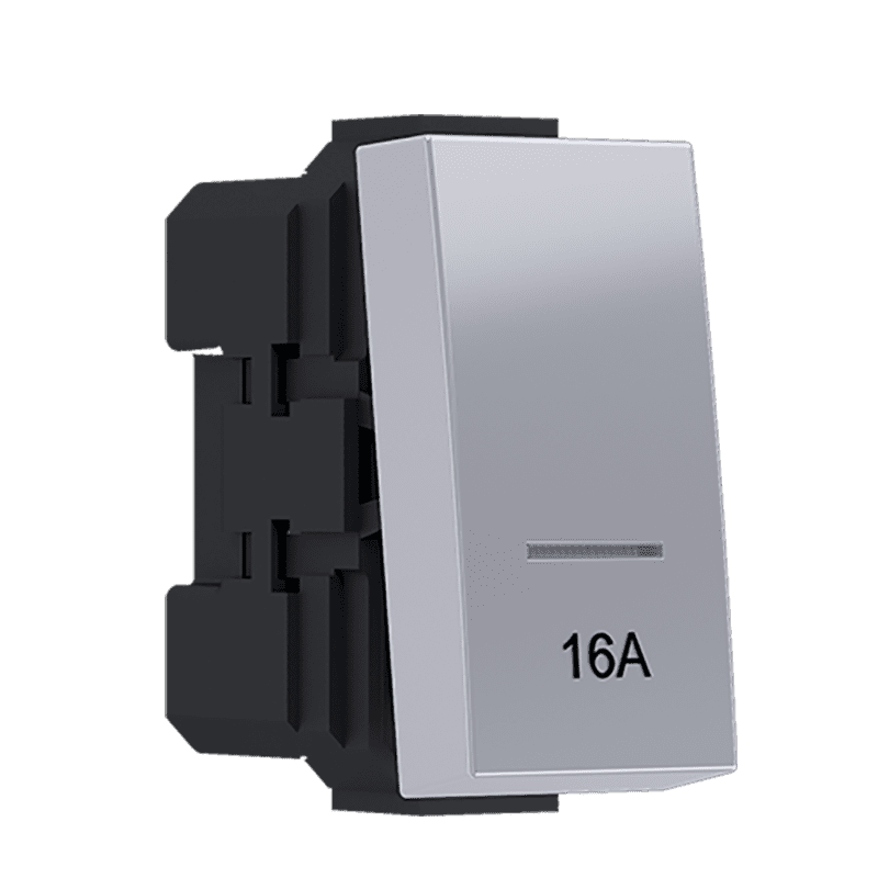 Modys Διακοπτησ Διπολικοσ (0-1) 16Α Με Ενδειξη Ασημι 1 Στ. 2P 16Ax 250Vac Ip20