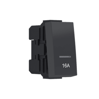 Modys Διακοπτησ Διπολικοσ (0-1) 16Α Με Ενδειξη Ανθρακι  1 Στ. 2P 16Ax 250Vac Ip20