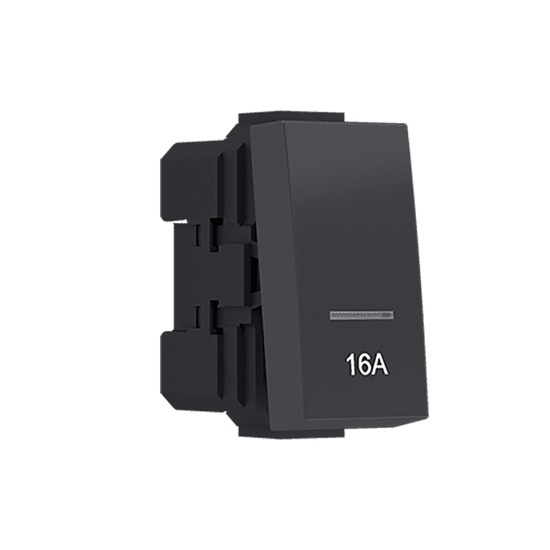 Modys Διακοπτησ Διπολικοσ (0-1) 16Α Με Ενδειξη Ανθρακι 1 Στ. 2P 16Ax 250Vac Ip20