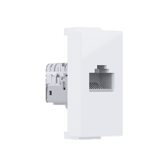 Modys Πριζα Δικτυου Λευκη 1 Στ. Rj45 Cat.5E Χωρισ Θωρακιση Ip20