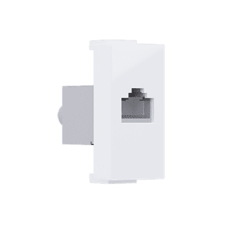 Modys Πριζα Δικτυου Λευκη 1 Στ. Rj45 Cat.6 Με Θωρακιση Ip20