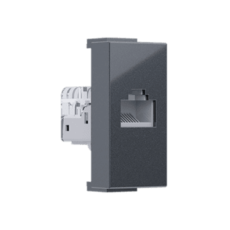 Modys Πριζα Δικτυου Ανθρακι  1 Στ. Rj45 Cat.5E Χωρισ Θωρακιση Ip20