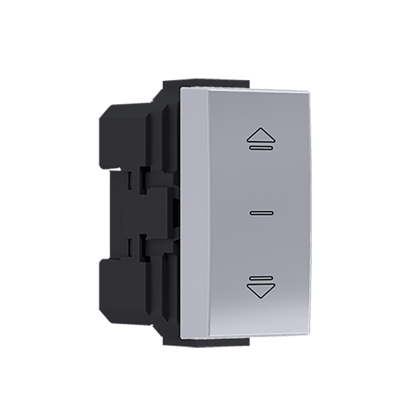 Modys Μπουτον Ρολλων Ασημι 1 Στ. 2P 10A 250Vac Ip20