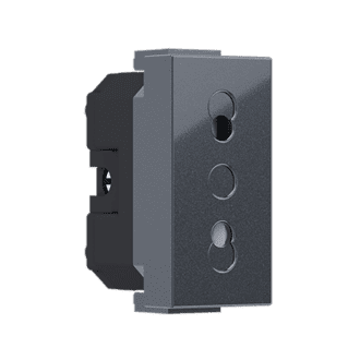 Modys Διπολικη Πριζα Ασφαλειασ Ανθρακι 1 Στ. 2P 10A 250Vac Ip20