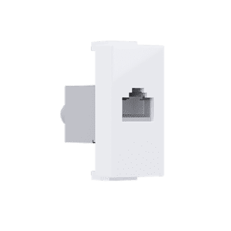 Modys Πριζα Δικτυου Λευκη 1 Στ. Rj45 Cat.6A Με Θωρακιση Ip20