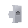 Modys Πριζα Δικτυου Ασημι  1 Στ. Rj45 Cat.6A Με Θωρακιση Ip20