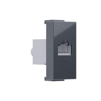 Modys Πριζα Δικτυου Ανθρακι  1 Στ. Rj45 Cat.6A Με Θωρακιση Ip20