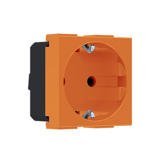 Modys Πριζα Σουκο Ασφαλειασ Πορτοκαλι Αντιβακτ. 2 Στ. 2P+E 16A 250Vac Ip20