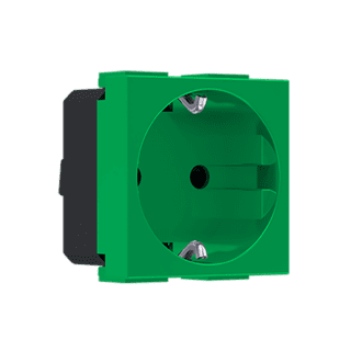 Modys Πριζα Σουκο Ασφαλειασ Πρασινη Αντιβακτ. 2 Στ. 2P+E 16A 250Vac Ip20