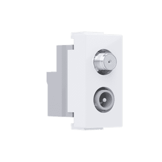 Modys Πριζα Τηλεορασησ Sat Τv-R Τερματικη 1 Στ.  Λευκη Ip20