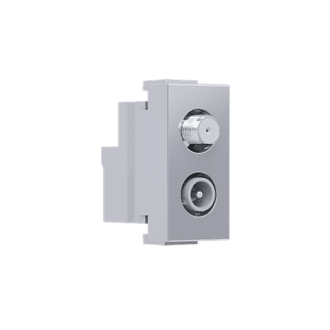 Modys Πριζα Τηλεορασησ Sat Τv-R Τερματικη 1 Στ. Ασημι Ip20