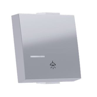 Modys Πληκτρο Με Ενδειξη & Συμβολο Λυχνια 2 Στ. Ασημι