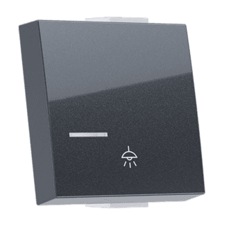 Modys Πληκτρο Με Ενδειξη & Συμβολο Λυχνια 2 Στ. Ανθρακι