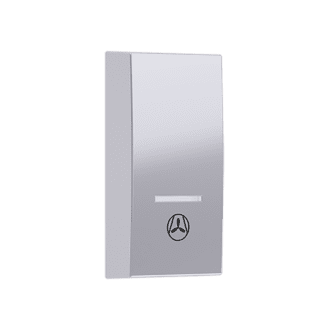 Modys Πληκτρο Με Ενδειξη & Συμβολο Εξαερισμ. 1 Στ. Ασημι