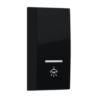 Modys Πληκτρο Με Ενδειξη & Συμβολο Λυχνια 1 Στ. Μαυρο Ματ