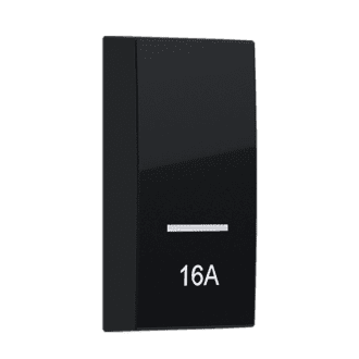 Modys Πληκτρο Με Ενδειξη & Συμβολο 16Α 1Μ Μαυρο Ματ