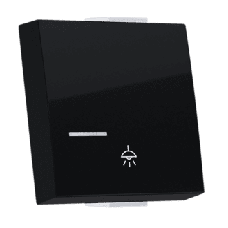 Modys Πληκτρο Με Ενδειξη & Συμβολο Λυχνια 2 Στ. Μαυρο Ματ