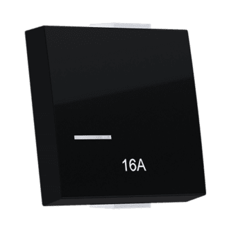Modys Πληκτρο Με Ενδειξη 16Α 2 Στ. Μαυρο Ματ