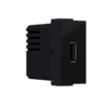 Modys Πριζα Τροφοδοσιασ Usb 1 Στ. 1Xusb Μαυρη Ματ  5Vdc 1.2A Ip20