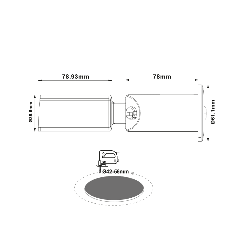 Non-Maintained Emergency Led Luminaire 1W 3Hrs 135Lm 160˚ 6000K 230V - Image 3