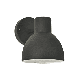 Μαυρο Επιτοιχο Φωτιστικο Bero Mini 1Xe27 Max.10W Led Ip44 Με Οπαλ Pc Καλυμμα