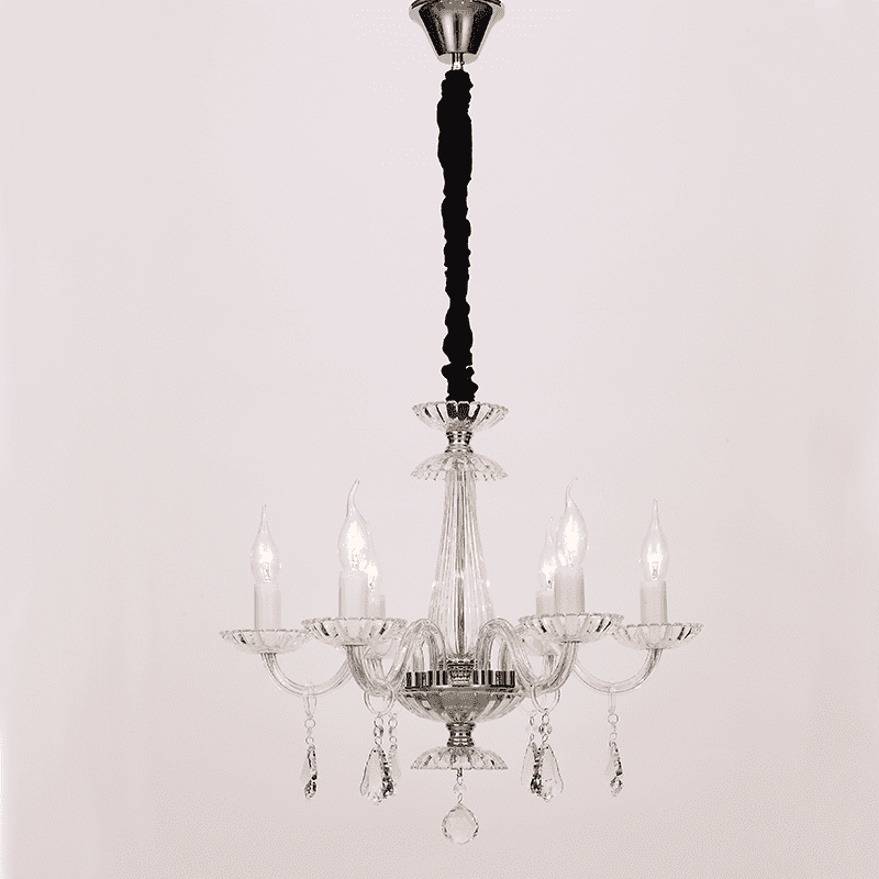 Κρεμασ Φ/Σ 6Χε14 Διαφανο Κρυσταλλο+Χρωμιο Μεταλλο Φ53Χh173Cm Lompelia