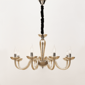 Κρεμαστο Φ/Σ 8Χε14 Cognac Κρυσταλλο+Χρωμιο Μεταλλο Φ79Χη168C Lunaria