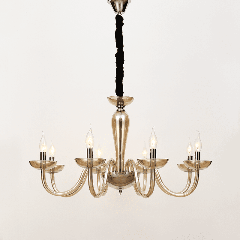 Κρεμαστο Φ/Σ 8Χε14 Cognac Κρυσταλλο+Χρωμιο Μεταλλο Φ79Χη168C Lunaria