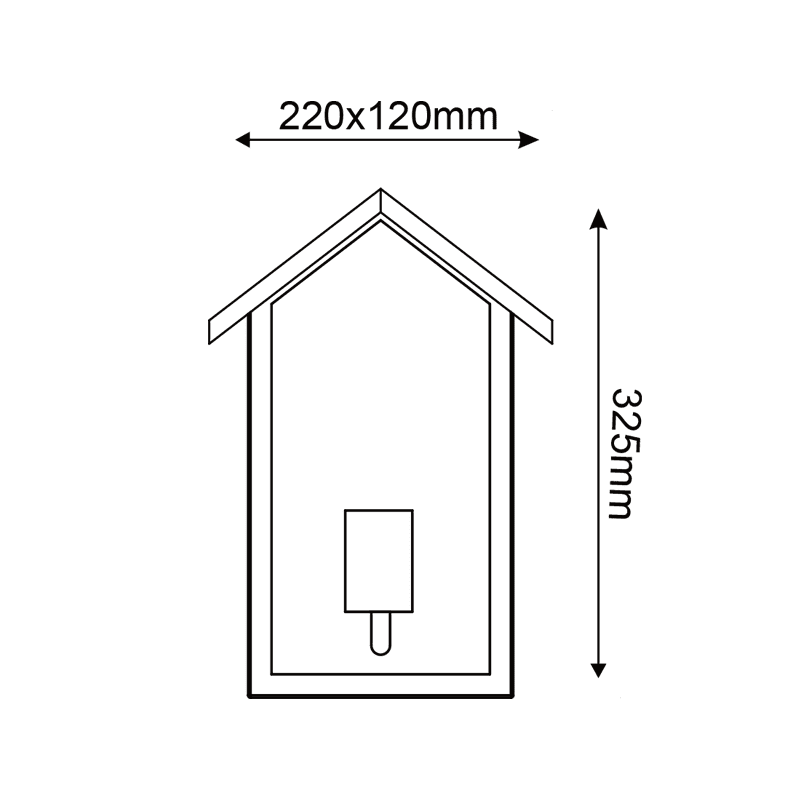 Μαυρο Επιτοιχο Φωτιστικο Celia H 1Xe27 Ip44 Με Διαφανο Γυαλι - Image 2