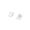 Set Of White Plastic End Caps For P129N, 2 Pcs With Hole