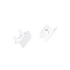 Set Of White Plastic End Caps For P139N, 2 Pcs With Hole
