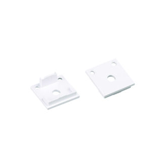 Set Of White Plastic End Caps For P28N, 2Pcs With Hole