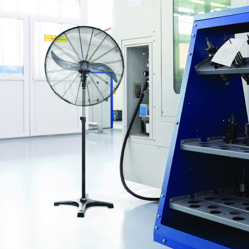 Ανεμιστηρασ Ορθοστατη Βιομηχανικοσ, Μεταλλικοσ, Μαυροσ Με 2 Μαυρα Πτερυγια, Φ65, Ac 150W - Image 2