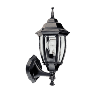 Φαναρι Τοιχου Μαυρο Ιρ44 Ε27 60W Πανω  Ral C0026