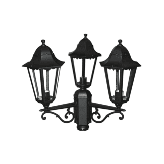 Φαναρι Κολωνασ Τριπλο Μαυρο Ματ Ral9005M  23.5Χ44,5Cm Φ60