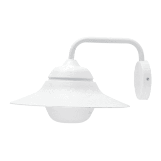 Λευκο Επιτοιχο Φωτιστικο Julie 1Xe27 Ip44 Με Οπαλ Γυαλι